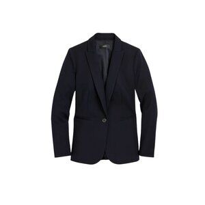 NWT JCrew Parke Blazer Jacket Coat Womens 2 T Tall Navy Blue Bi Stretch Cotton